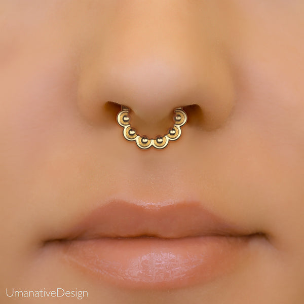 Silver Septum Ring | Indian Mystique | patapatajewelry